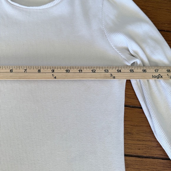 Boyish Lauper Ribbed Mini Dress Off White Organic Cotton Balloon Sleeve Small - Picture 7 of 8